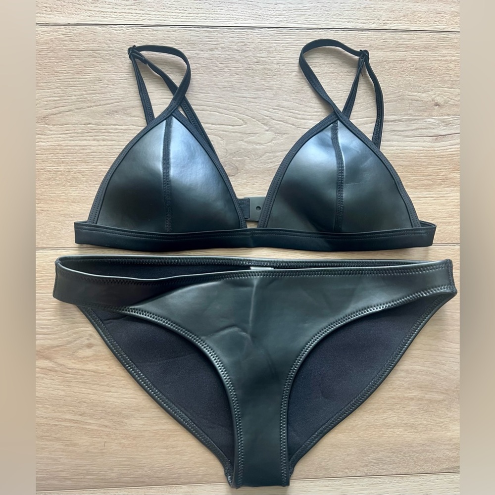 Black leather Bikini